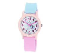 Montre Q&Q pour enfants avec bracelet en silicone, fleurs & papillon, 10 ATM
