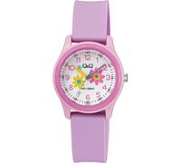 Montre Q&Q pour enfants avec bracelet en silicone, motifs floraux, 10 ATM