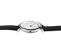 Montre Q&Q pour femme avec bracelet en imitation cuir, 3 bar, noir