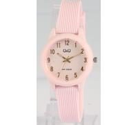 Montre Q&Q pour femme avec bracelet en silicone, 10 ATM, aiguilles & chiffres dorés, rose