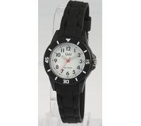 Montre Q&Q pour femme avec bracelet en silicone, 10 ATM, noir