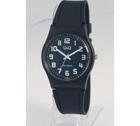Montre Q&Q pour femme avec bracelet en silicone, 3 aiguilles/analogique, 10 ATM, bleu