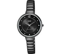 Montre Q&Q pour femme, bracelet métallique, 3 bar, noir