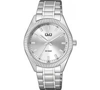 Montre Q&Q pour homme avec bracelet en acier inoxydable, 5 bar, argentée