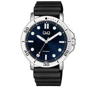 Montre - Q&Q - QB86J302Y - Homme - Résine - Noir et Bleu