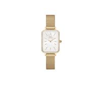 Montre Quadro Bezel Mesh White Mop Gold