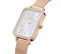 Montre Quadro Bezel Mesh White Mop Rose Gold