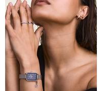 Montre Quadro Charm Bezel Sterling Black Mop Silver