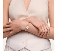 Montre Quadro Mini Charm Bezel Melrose White Mop Rose Gold