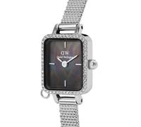 Montre Quadro Mini Charm Bezel Sterling Black Mop Silver