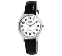 Montre qualité classique cuir résistante à l'eau pour femmes Analogique décontracté Q57A-001PY