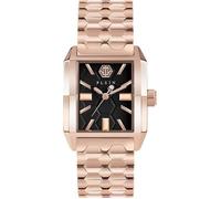 Montre Quartz Femme - Philip Plein Offshore Square PWMAA0822 - Acier inoxydable - Noir - Or rose