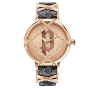 Montre Quartz Femme - POLICE - Rila PL.16068BSR/32 - Acier inoxydable - Or rose - Cuir Gris