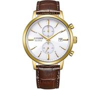 Citizen Montre chronographe homme Eco-Drive CA7062-15A 42 mm Quartz Verre saphir Or étanche 50 m