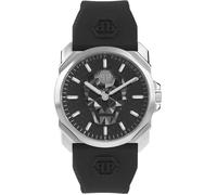 Montre Quartz Homme - Philip Plein - The Skull King PWLAA0122 - Noir - Acier inoxydable - Bracelet Silicone