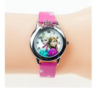 Montre - Reine des neiges - Enfant - Rose foncée - Bracelet PU - Non étanche
