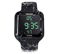 Montre Résistant l'eau 10 ATM 100m Lumineux Montre de Plongée sous Marine avec Fonctions de Réveil, Chronomètre, Double Fuseau Horaire, Calendrier, Format 12/24 Heures Sélectionnable