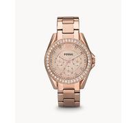 Montre Riley Multifonction En Acier Inoxydable Doré Rose - Fossil Es2811 - Femmes - Doré Rose Rose