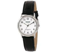 Montre ronde boitier argenté bracelet noir Bayard