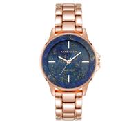 Montre ronde en or rose Anne Klein pour dames AK/4132BLRG