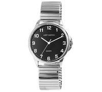 Montre - Ronny - Acier inoxydable argenté - Cadran noir - Quartz Miyota 2035