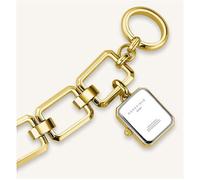 Rosefield The Octagon Charm Chain Or Blanc avec Cadran Blanc et Boîtier en Or de 18,5x15 mm SWGSG-O52 en Acier Inoxydable