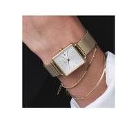 Montre - ROSEFIELD - The Boxy Blanc Sunray - 33mm - Métal - Ajustable - Doré