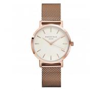 Montre - ROSEFIELD - The Tribeca - Cadran Blanc - Boitier Rond Or Rose - Bracelet Maille Milanaise
