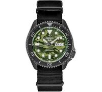 Montre - Seiko - 5 SRPJ37 - Mécanique - Cadran Vert - Bracelet Tissu Noir