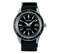 Montre - SEIKO - Présage 60's - Automatique - Cuir et Nato noir - Vintage