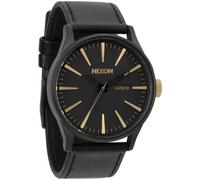 Montre Sentry Leather Nixon Noir Or