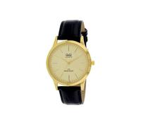 Montre Shivas Homme digital Noir en Cuir | Cadran Dore | QC212J100Y | Couleur Boitier Dore | longueur du bracelet 20CM, montre