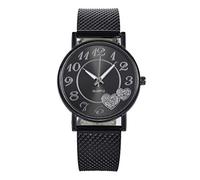 Montre simple créative en maille tendance Lady The Belt Dernière montre pour femme, Noir , taille unique