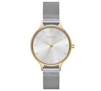 Skagen Montre pour femmes Anita Lille, mouvement à trois aiguilles, boîtier en acier inoxydable doré de 30 mm avec bracelet en maille d'acier inoxydable, SKW2340