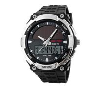Montre solaire numérique multifonction pour fitness et utilisation sur le terrain, ensemble d'accessoires de mode, montre avec affichage de la date, montres pour homme pour le sport et les activités