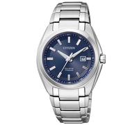 Montre solaire pour femmes Citizen EW2210-53L, argent/bleu