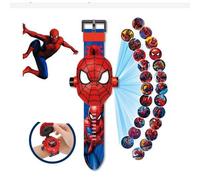 Montre - Spiderman - Projection Mural - Rouge - Enfant - Piles Fournies