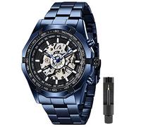 Montre squelette étanche en acier inoxydable pour homme - Marque de luxe - Transparent