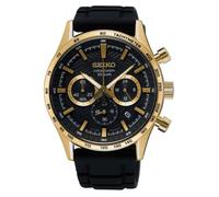 Seiko Montre SSB446P1 Homme Chronographe Acier inoxydable Bracelet en silicone Étanchéité 10 bars