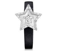 Montre Stella, Fabriqué en Suisse, Étoile, Bracelet en cuir, Blanc, Acier inoxydable OS