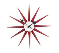 Montre Sunburst Clock Rouge