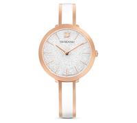 Montre Crystalline delight, Fabriqué en Suisse, Bracelet en métal, Blanc, Finition or rose OS