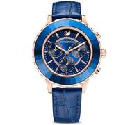 Montre - Swarovski - Octea Lux Chrono - Cuir - Bleu - Femme