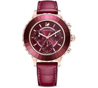 Montre - Swarovski - Octea Lux Chrono - Cuir Rouge - Chronomètre - 39.5 mm