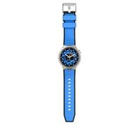 Swatch Montre Azure Blue Daze Big Bold Irony Bracelet en caoutchouc Mouvement à quartz 47 mm