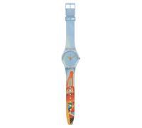 Montre - SWATCH - Eiffel Tower - Silicone bleu - Quartz - Affichage analogique