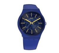 Montre - SWATCH - New Gent BIOSOURCED - 41mm - Étanchéité 3 ATM - Cadran bleu et jaune