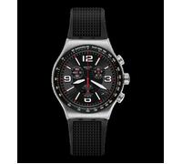 Montre - SWATCH - VERY DARK GRID - Cadran brossé soleil - Bracelet en caoutchouc noir - Mixte