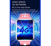 Montre Téléphone GPS 4G 1.54 Pouces Montre Android 3MP WiFi Bluetooth Rose Blanc + SD 16Go YONIS