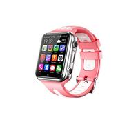 Montre Téléphone GPS 4G 1.54 Pouces Montre Android 3MP WiFi Bluetooth Rose Blanc + SD 32Go YONIS